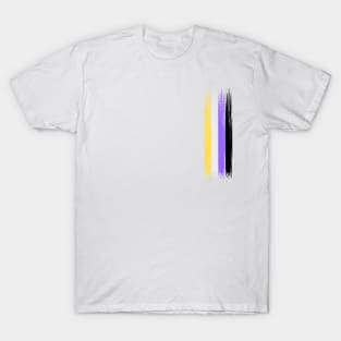 Pride Collection - Non Binary Pride Flag (Paint Streak/Vertical) T-Shirt